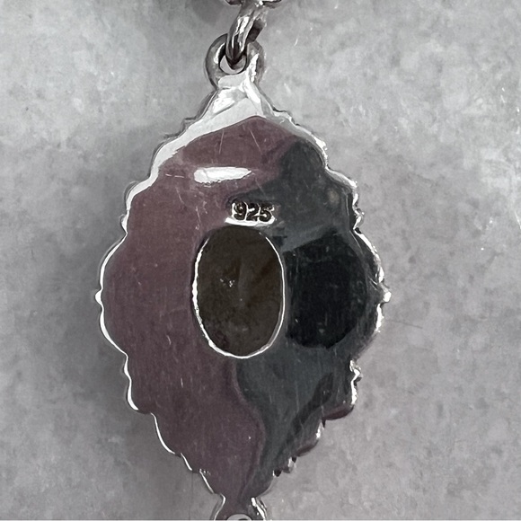 Golden Rutilated Quartz Sterling Silver Toggle Clasp Bracelet - Picture 10 of 10